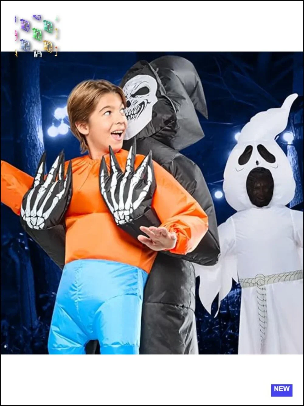 Rubies Grim Reaper Abduction Inflatable Costume for Kids - Halloween Cosplay,